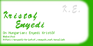 kristof enyedi business card